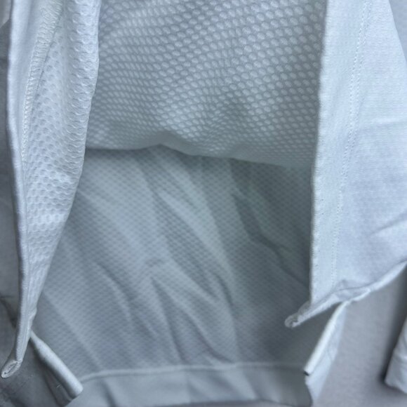 Land's End Verizon White Quarter Zip Pullover Mens Small Casual Workwear Light - Picture 8 of 11